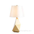 Gold diamond cut lamp body decorative table light